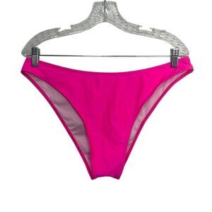 Zaful High Cut Bikini Bottoms XL Size XL Hot Pink Swimwear